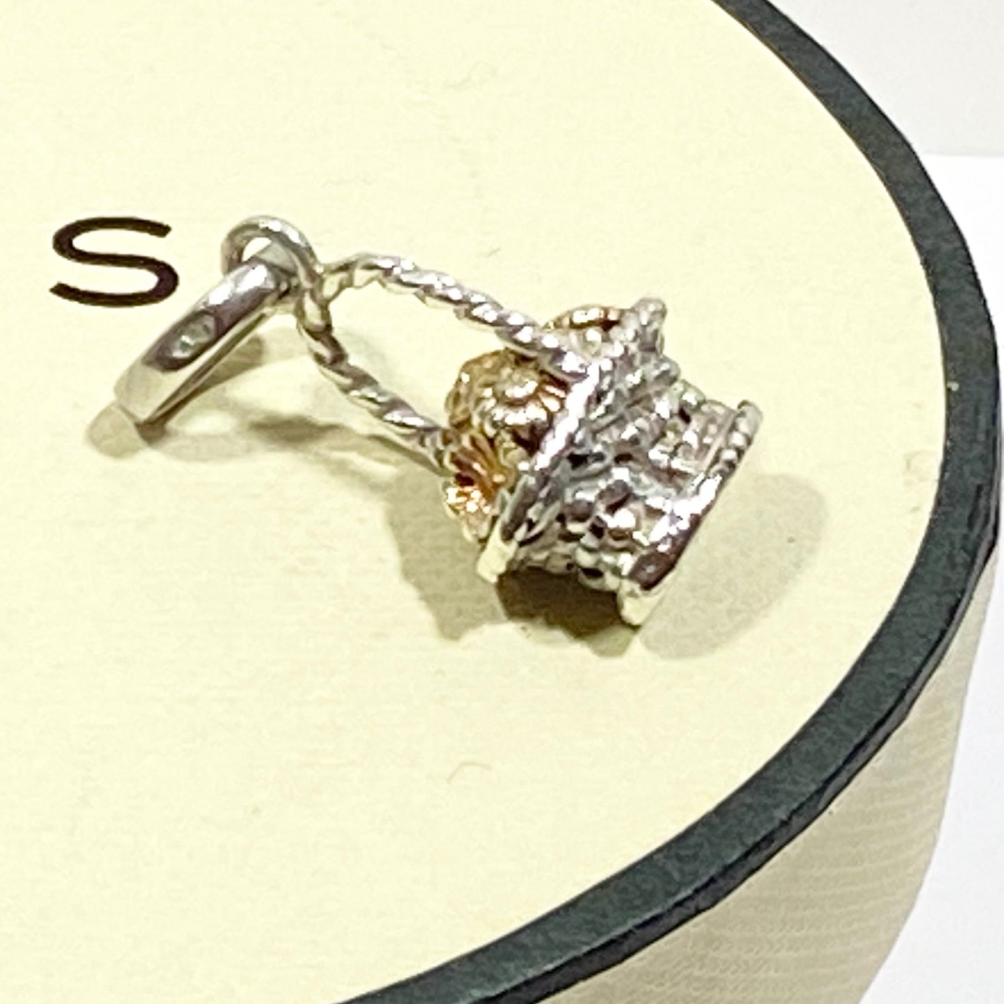 Very Rare Sterling Silver Links of London Flower Basket Charm