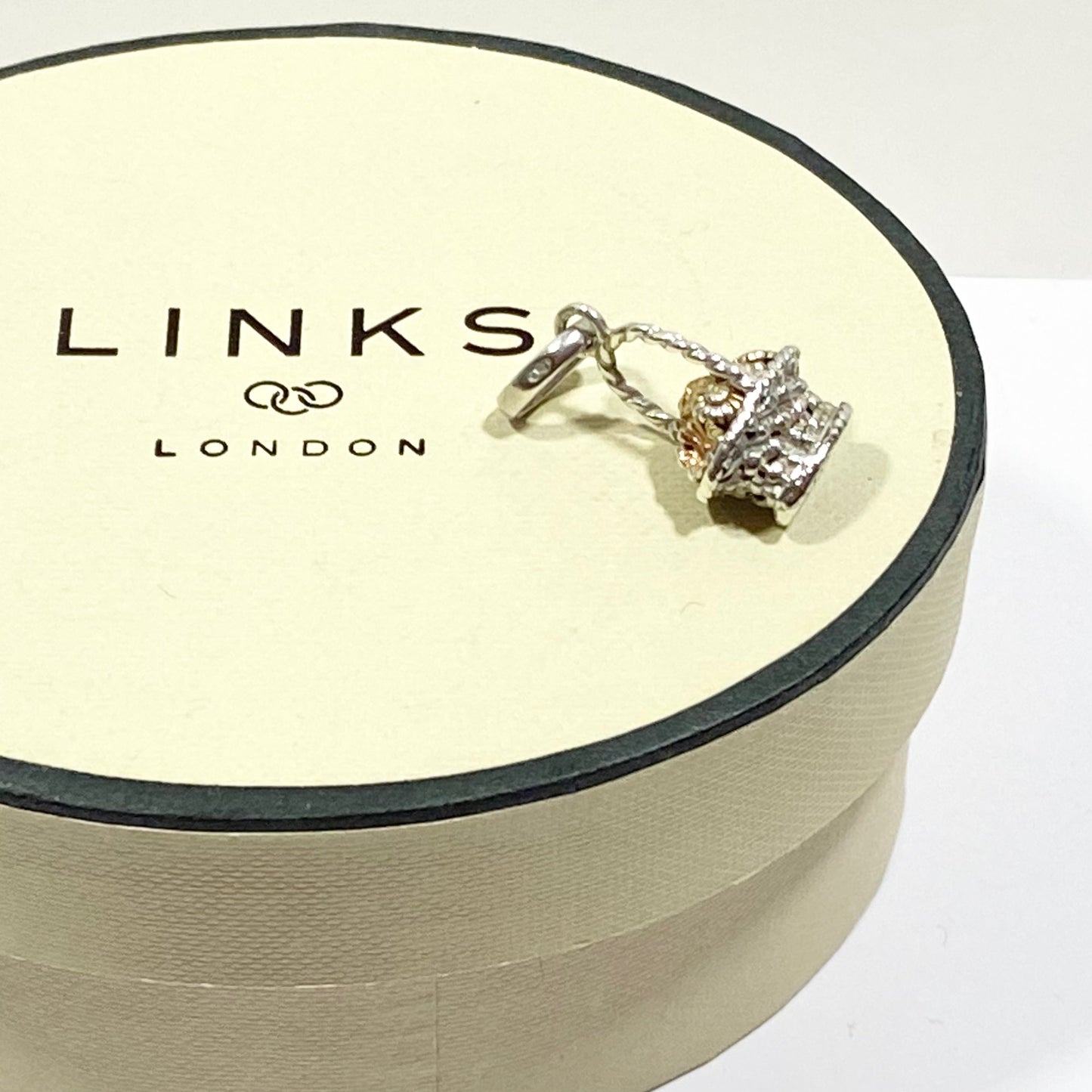 Very Rare Sterling Silver Links of London Flower Basket Charm