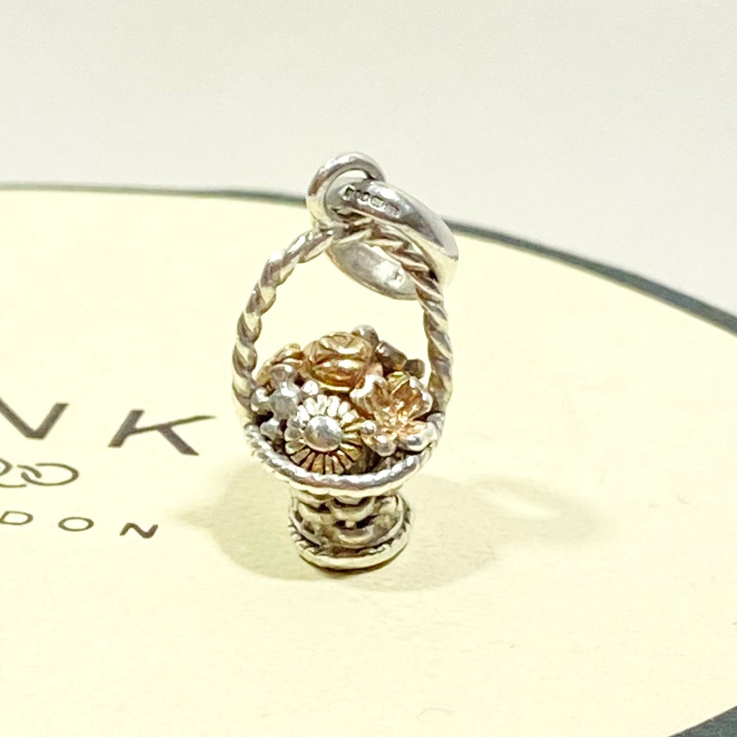 Very Rare Sterling Silver Links of London Flower Basket Charm