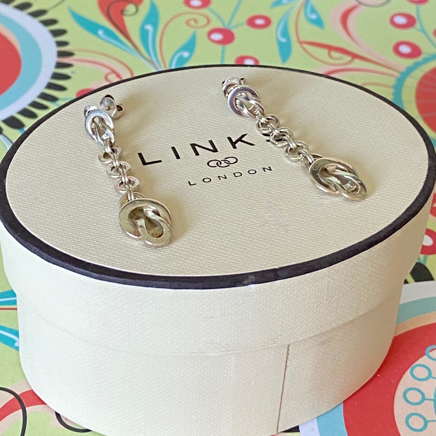 Authentic Links of London Sterling Silver Love Knot Earrings