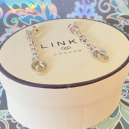 Authentic Links of London Sterling Silver Love Knot Earrings