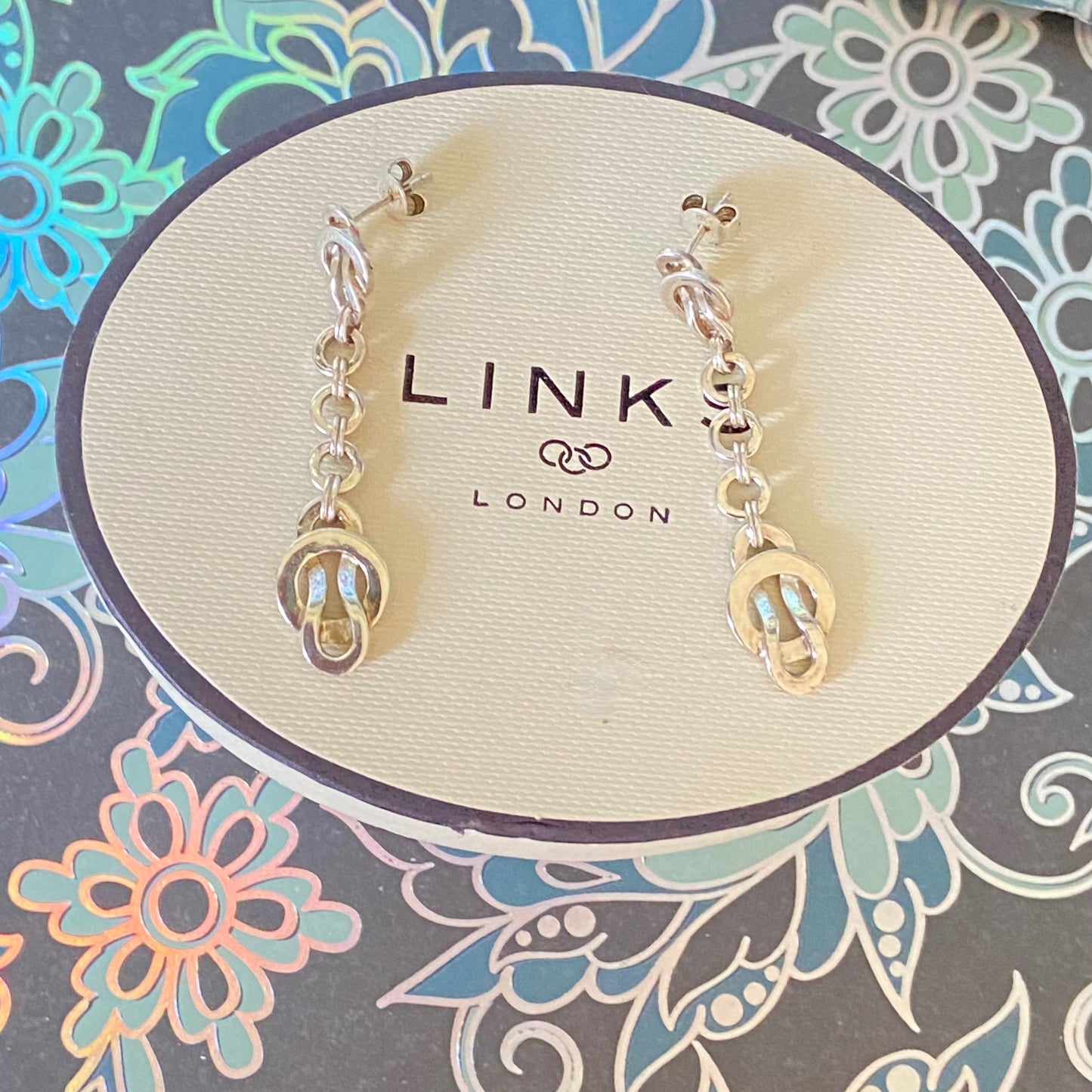 Authentic Links of London Sterling Silver Love Knot Earrings