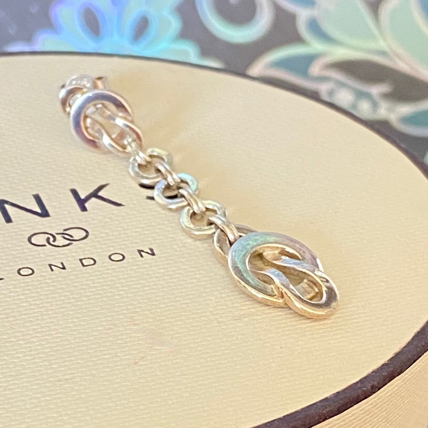Authentic Links of London Sterling Silver Love Knot Earrings