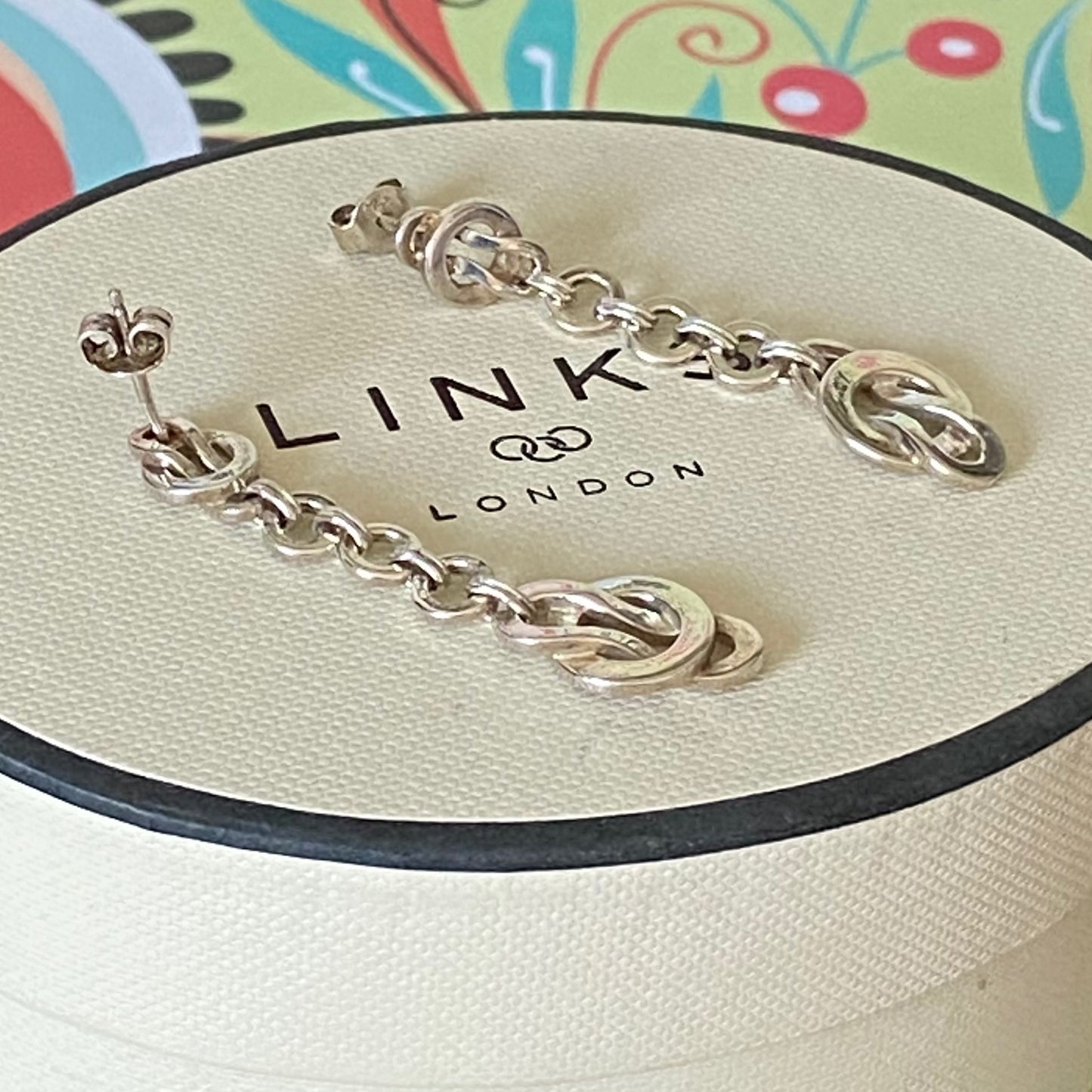 Authentic Links of London Sterling Silver Love Knot Earrings