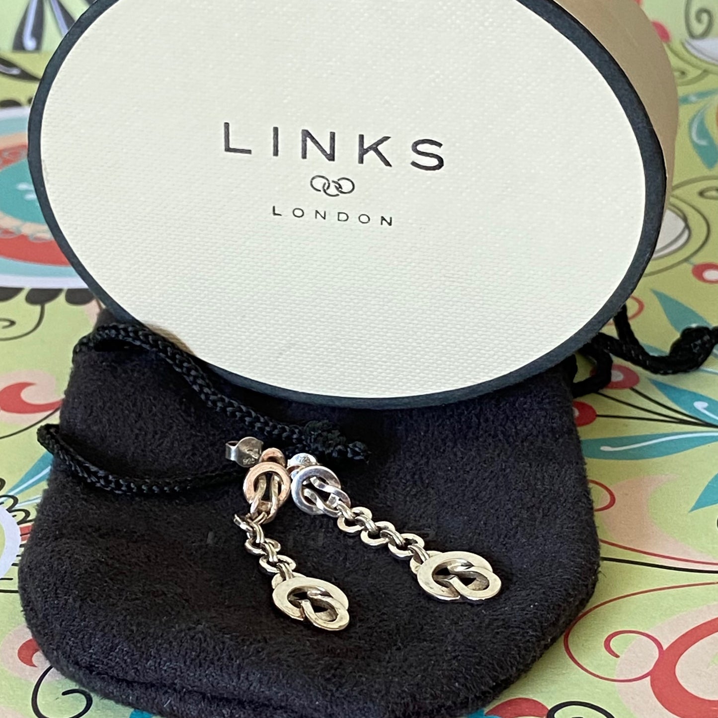 Authentic Links of London Sterling Silver Love Knot Earrings