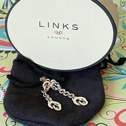 Authentic Links of London Sterling Silver Love Knot Earrings