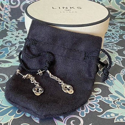 Authentic Links of London Sterling Silver Love Knot Earrings