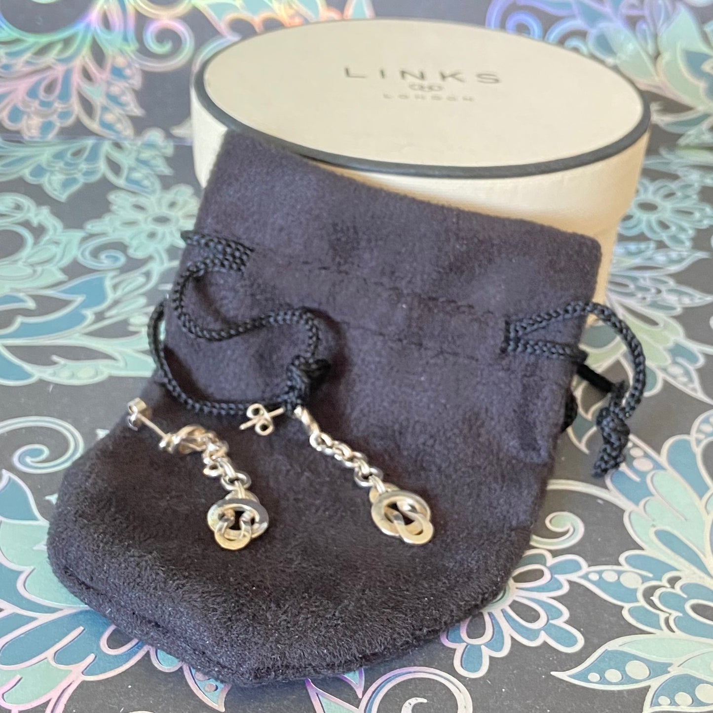 Authentic Links of London Sterling Silver Love Knot Earrings