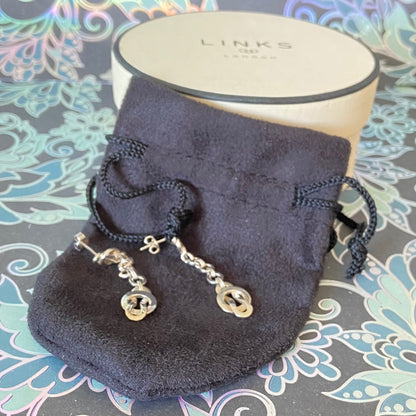 Authentic Links of London Sterling Silver Love Knot Earrings