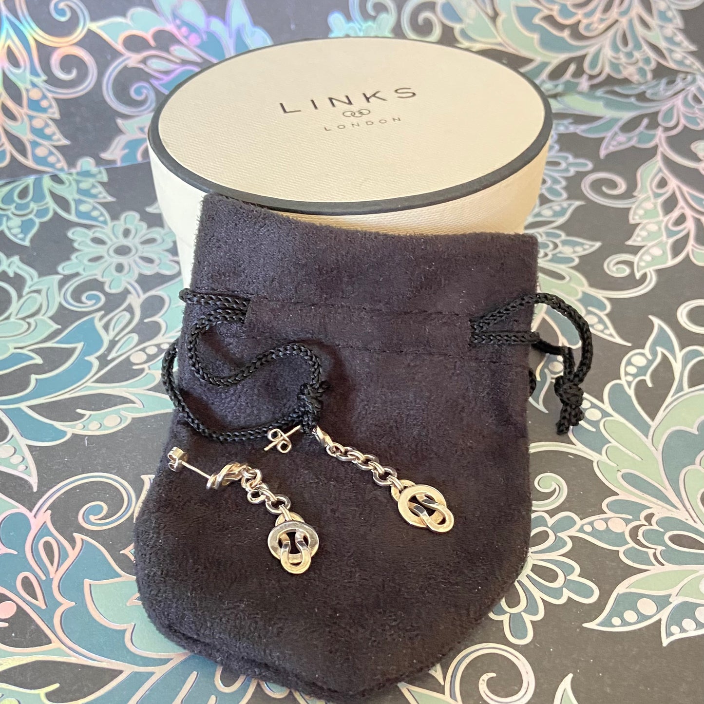 Authentic Links of London Sterling Silver Love Knot Earrings