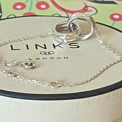Authentic Links of London Sterling Silver 20 - 20 Interlocking Bracelet