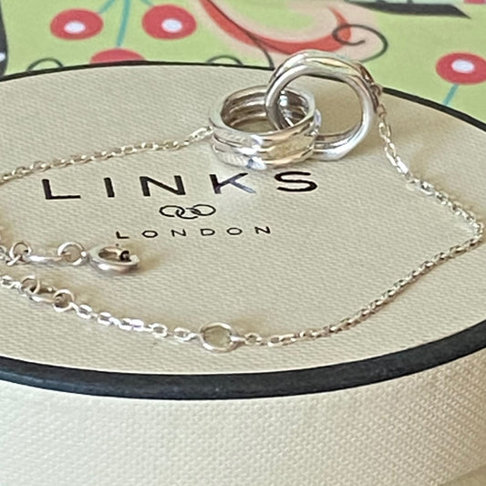 Authentic Links of London Sterling Silver 20 - 20 Interlocking Bracelet