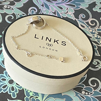 Authentic Links of London Sterling Silver 20 - 20 Interlocking Bracelet