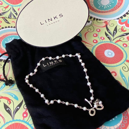 Links of London Sterling Silver Pearl Beaded Choker Necklace