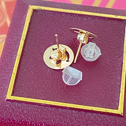 Smiley Face 9ct yellow gold Delicate Studs Earrings