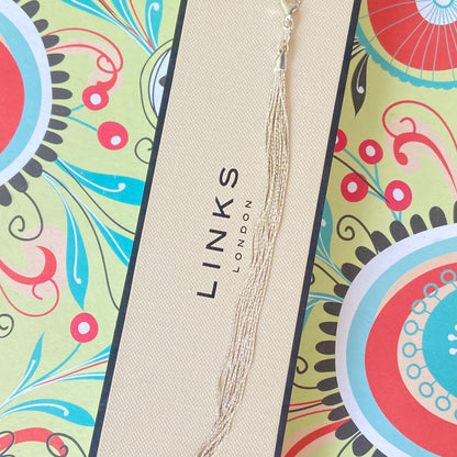 Links of London Sterling Silver Silk Bracelet with 10 strands  Size Small  17cm end to end