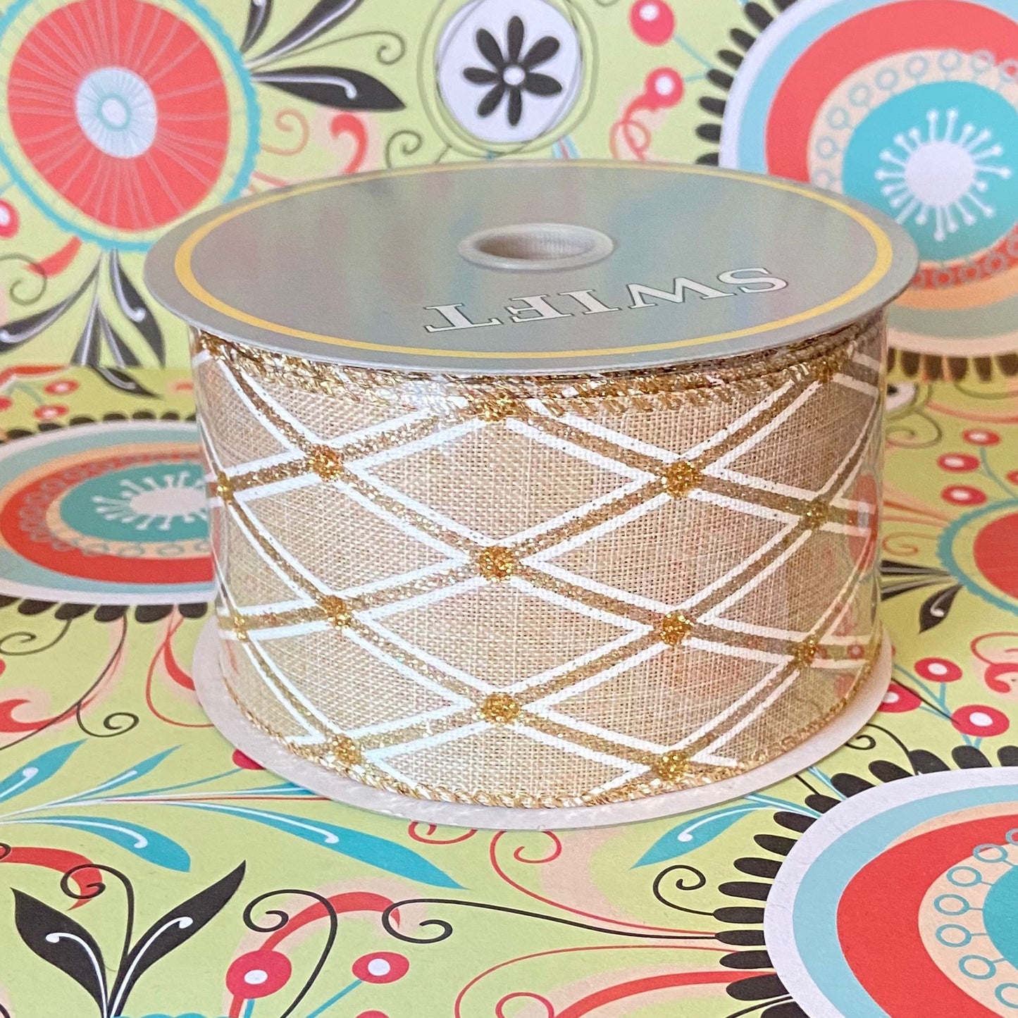 Harlequin Style 2.5" x 10 Yard Ribbon Garland