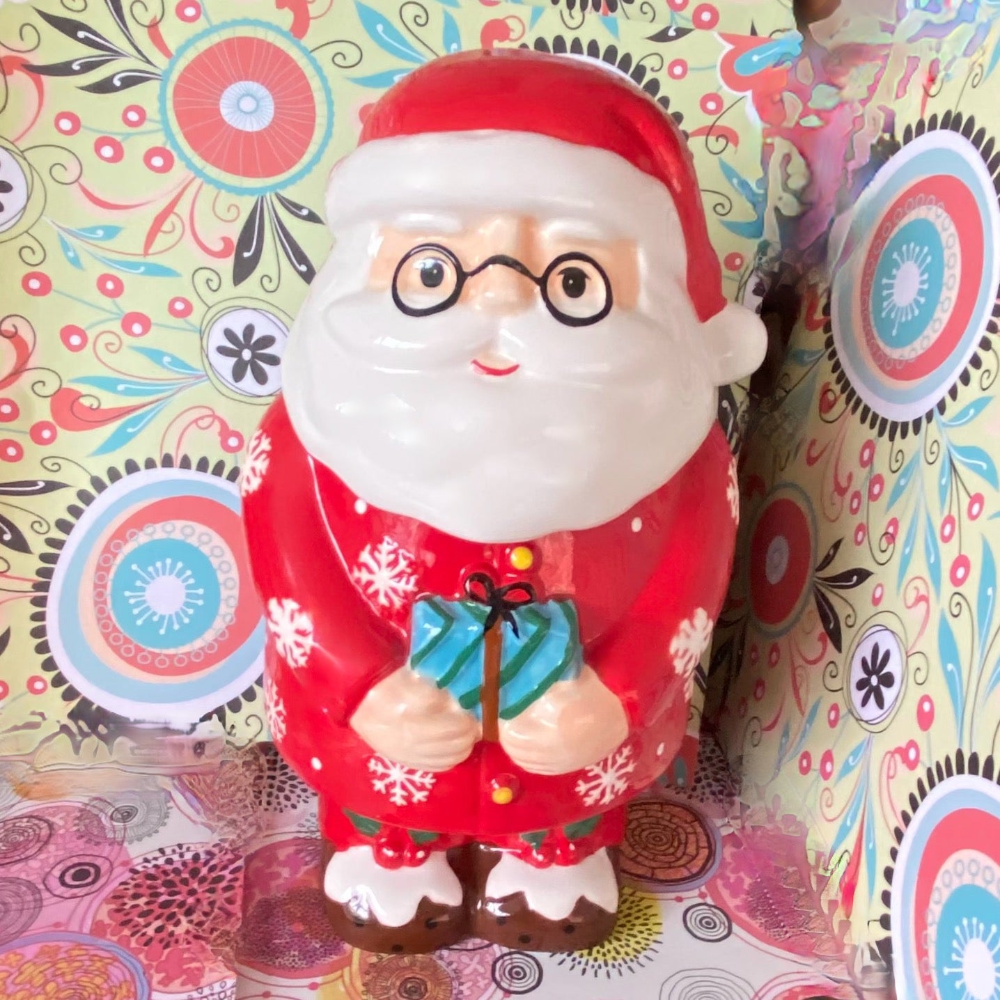 Ceramic Father Christmas Cookie Jar