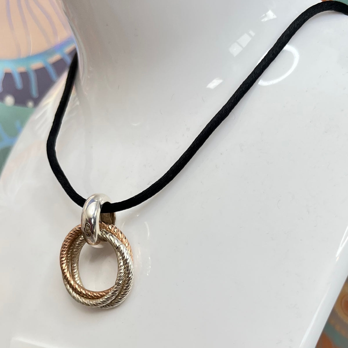 Aurora Links of London Sterling Silver, Silk and 18kt Gold Vermeil Cluster Necklace New!  Be the first to Love this.