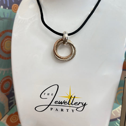 Aurora Links of London Sterling Silver, Silk and 18kt Gold Vermeil Cluster Necklace New!  Be the first to Love this.