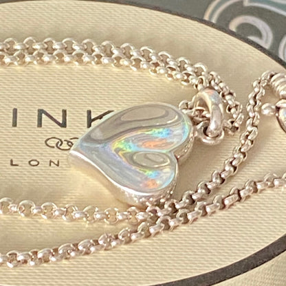 Links of London Belcher Necklace with a Love Heart Pendent