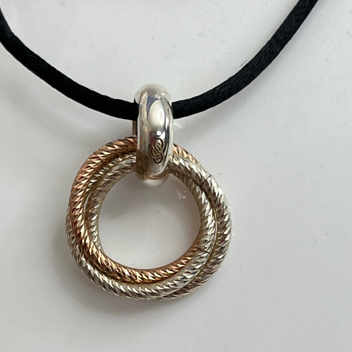 Aurora Links of London Sterling Silver, Silk and 18kt Gold Vermeil Cluster Necklace New!  Be the first to Love this.