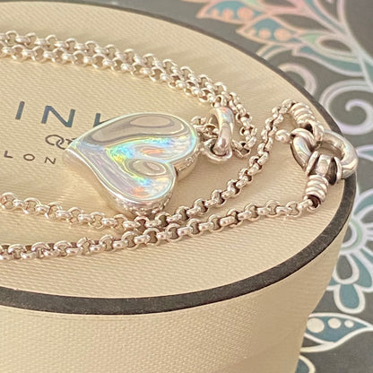 Links of London Belcher Necklace with a Love Heart Pendent