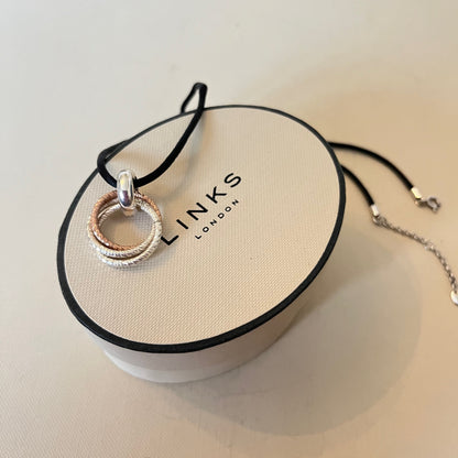 Aurora Links of London Sterling Silver, Silk and 18kt Gold Vermeil Cluster Necklace New!  Be the first to Love this.