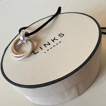Aurora Links of London Sterling Silver, Silk and 18kt Gold Vermeil Cluster Necklace New!  Be the first to Love this.