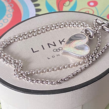 Load image into Gallery viewer, Links of London Sterling Silver Belcher Necklace with Senorita clasp with a Love Heart Pendent
