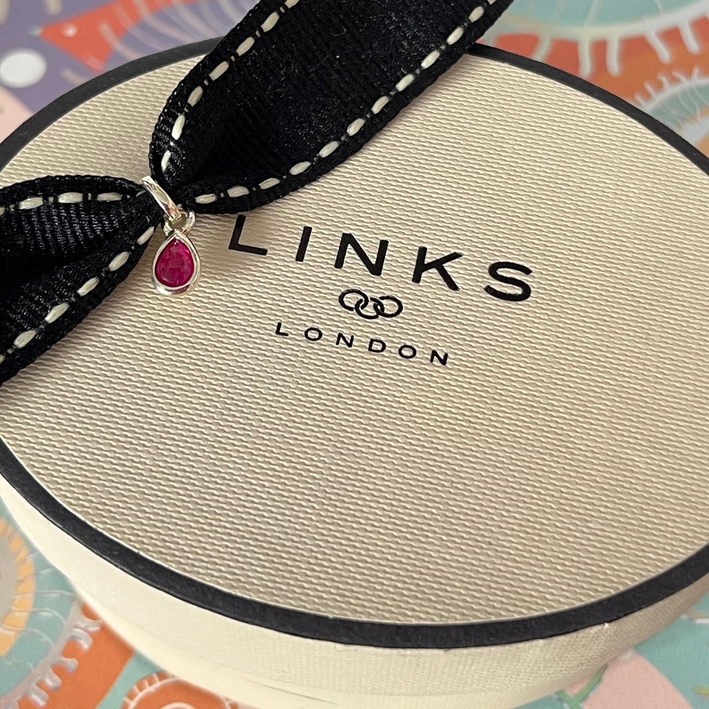 Links of London Sterling Silver Ruby July Mini Birthstone Charm New!  Be the first to own this!