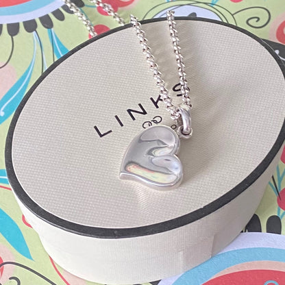 Links of London Belcher Necklace with a Love Heart Pendent