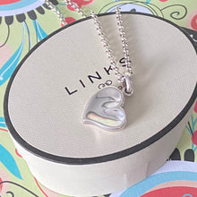 Load image into Gallery viewer, Links of London Sterling Silver Belcher Necklace with Senorita clasp with a Love Heart Pendent
