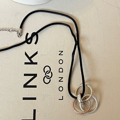 Aurora Links of London Sterling Silver, Silk and 18kt Gold Vermeil Cluster Necklace New!  Be the first to Love this.