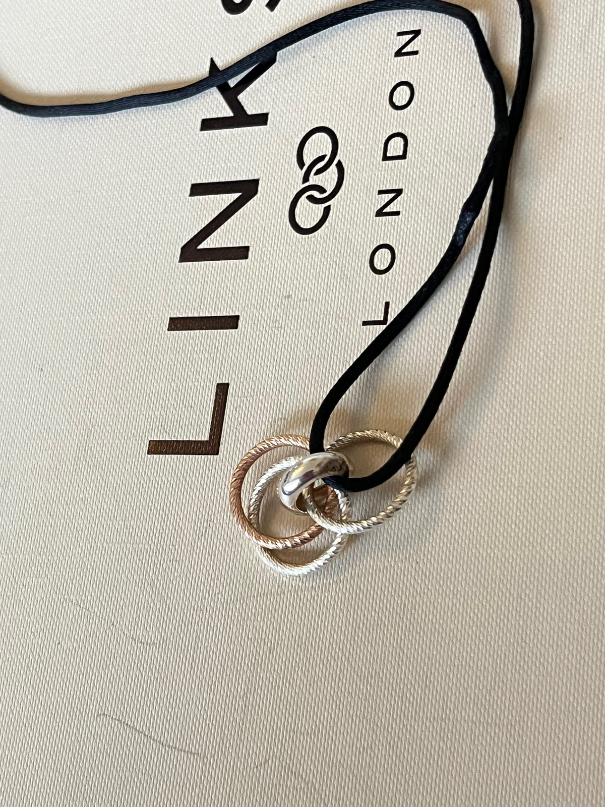 Aurora Links of London Sterling Silver, Silk and 18kt Gold Vermeil Cluster Necklace New!  Be the first to Love this.