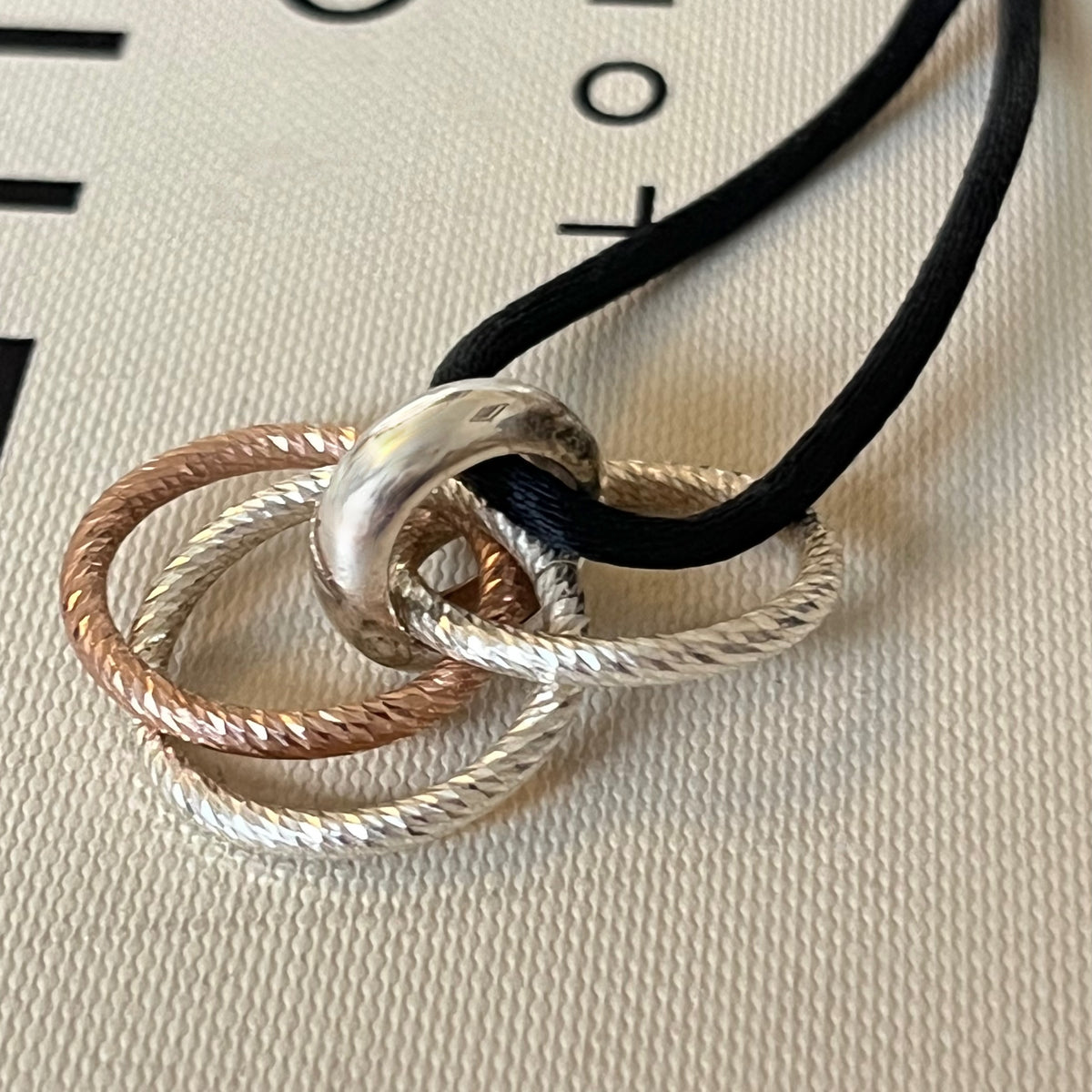 Aurora Links of London Sterling Silver, Silk and 18kt Gold Vermeil Cluster Necklace New!  Be the first to Love this.