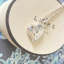 Load image into Gallery viewer, Links of London Sterling Silver Belcher Necklace with Senorita clasp with a Love Heart Pendent
