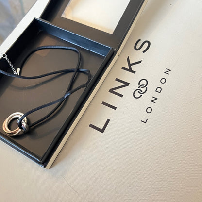 Aurora Links of London Sterling Silver, Silk and 18kt Gold Vermeil Cluster Necklace New!  Be the first to Love this.