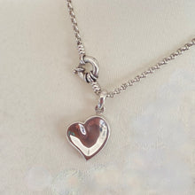 Load image into Gallery viewer, Links of London Sterling Silver Belcher Necklace with Senorita clasp with a Love Heart Pendent
