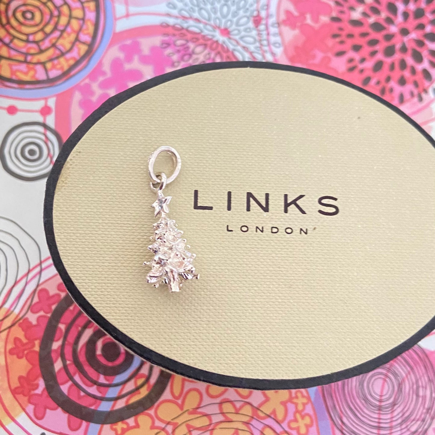 Sterling Silver Links of London OH MY GOSH!! Christmas Tree Charm, original packaging.