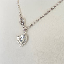 Load image into Gallery viewer, Links of London Sterling Silver Belcher Necklace with Senorita clasp with a Love Heart Pendent
