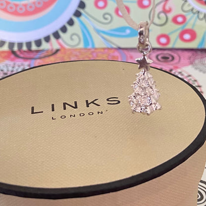 Sterling Silver Links of London OH MY GOSH!! Christmas Tree Charm, original packaging.