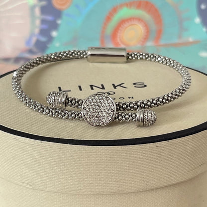 Links of London Rare Sterling Silver Star Dust Round Bracelet with a magnetic clasp