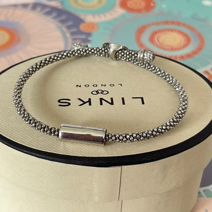 Links of London Rare Sterling Silver Star Dust Round Bracelet with a magnetic clasp