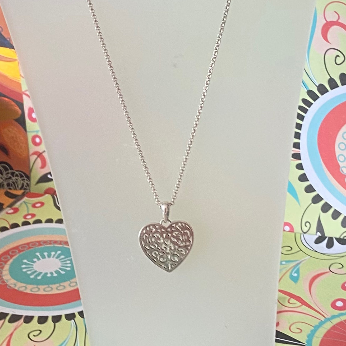 Links of London Necklace with a Tapestry Heart Pendent