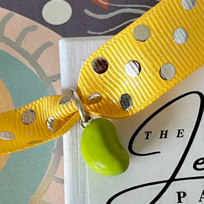 Lovely Green enamel Bean Charm