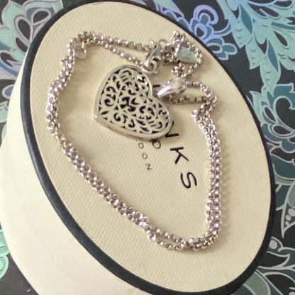 Links of London Necklace with a Tapestry Heart Pendent