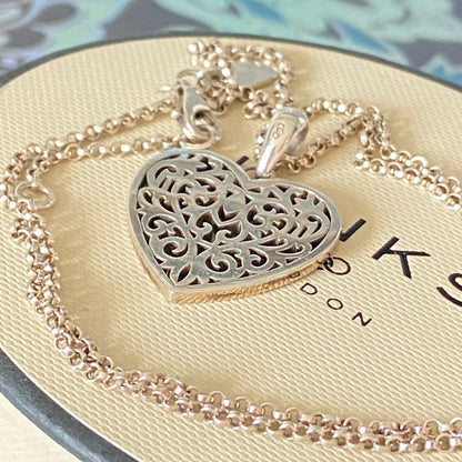 Links of London Necklace with a Tapestry Heart Pendent