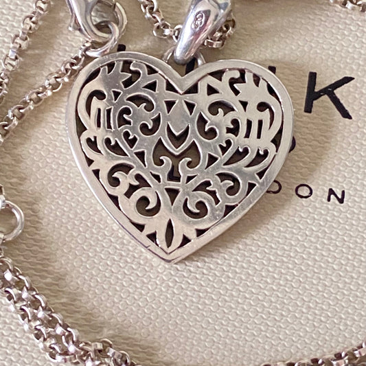Links of London Necklace with a Tapestry Heart Pendent