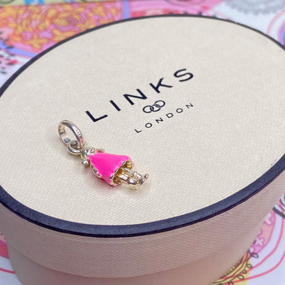 Links of London Girl Rag Doll Charm Bright Pink